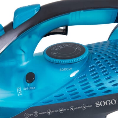 Sogo PLA-SS-6345 iron Dry & Steam iron Ceramic soleplate – image 3