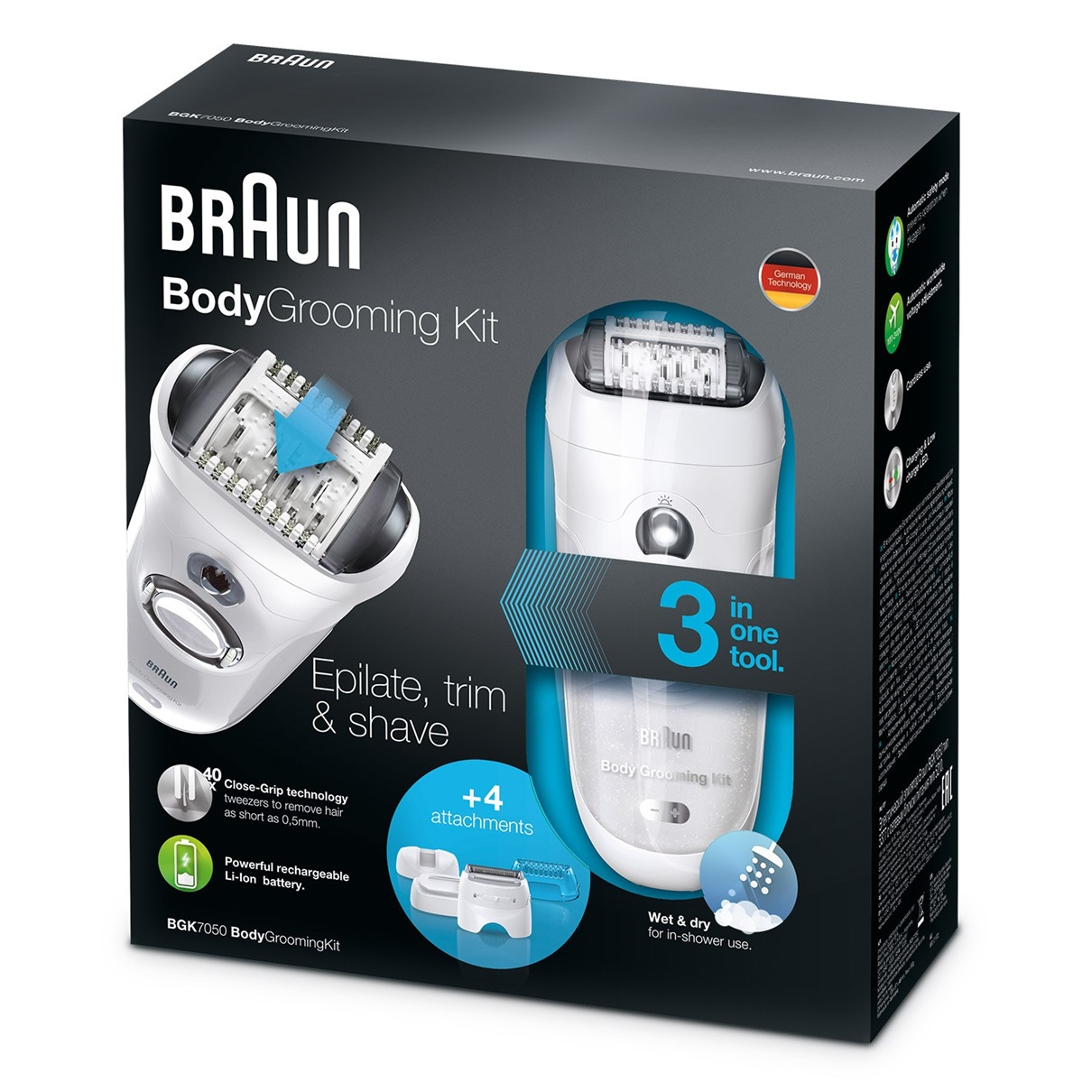 Braun BGK7050 40 tweezers Black, White – image 2