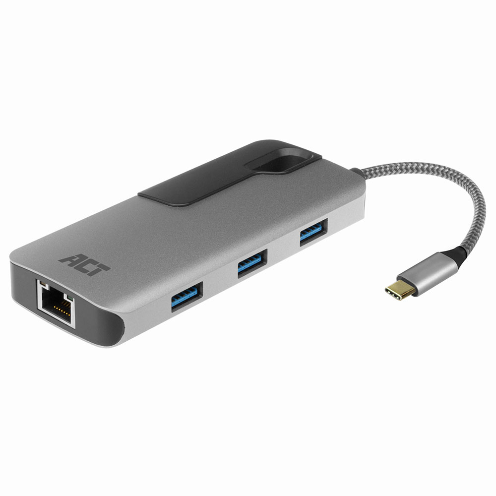 ACT USB-C docking station for 1 HDMI monitor, ethernet, 3x USB-A, PD pass-through – image 3