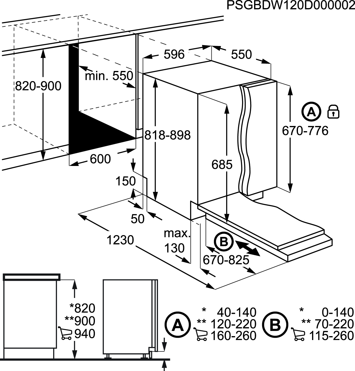 AEG FSE52600P Fully built-in 13 place settings – image 2