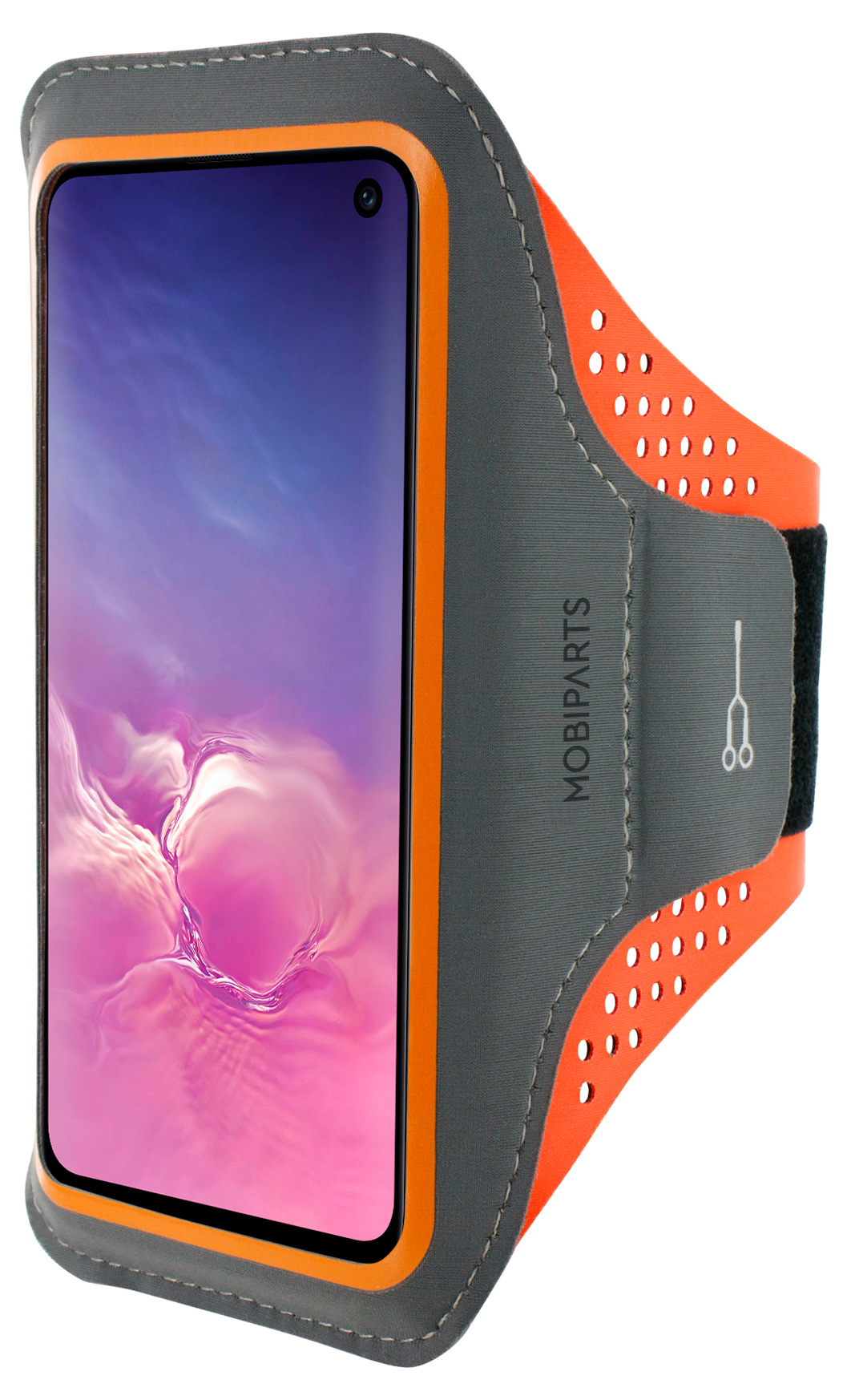 Mobiparts Comfort Fit Sport Armband Samsung Galaxy S10e Neon Orange – image 1