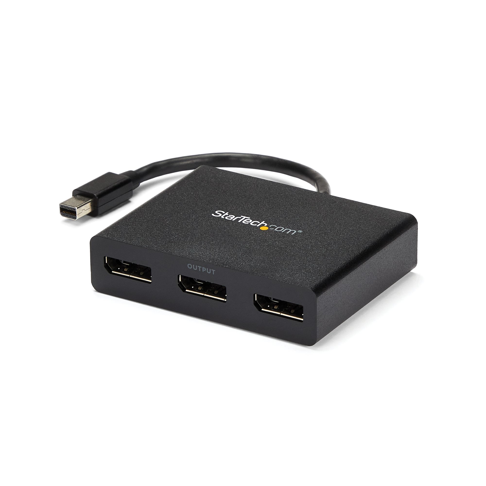 StarTech.com 3-Port Multi Monitor Adapter - Mini DisplayPort to DisplayPort MST Hub, Dual 4K