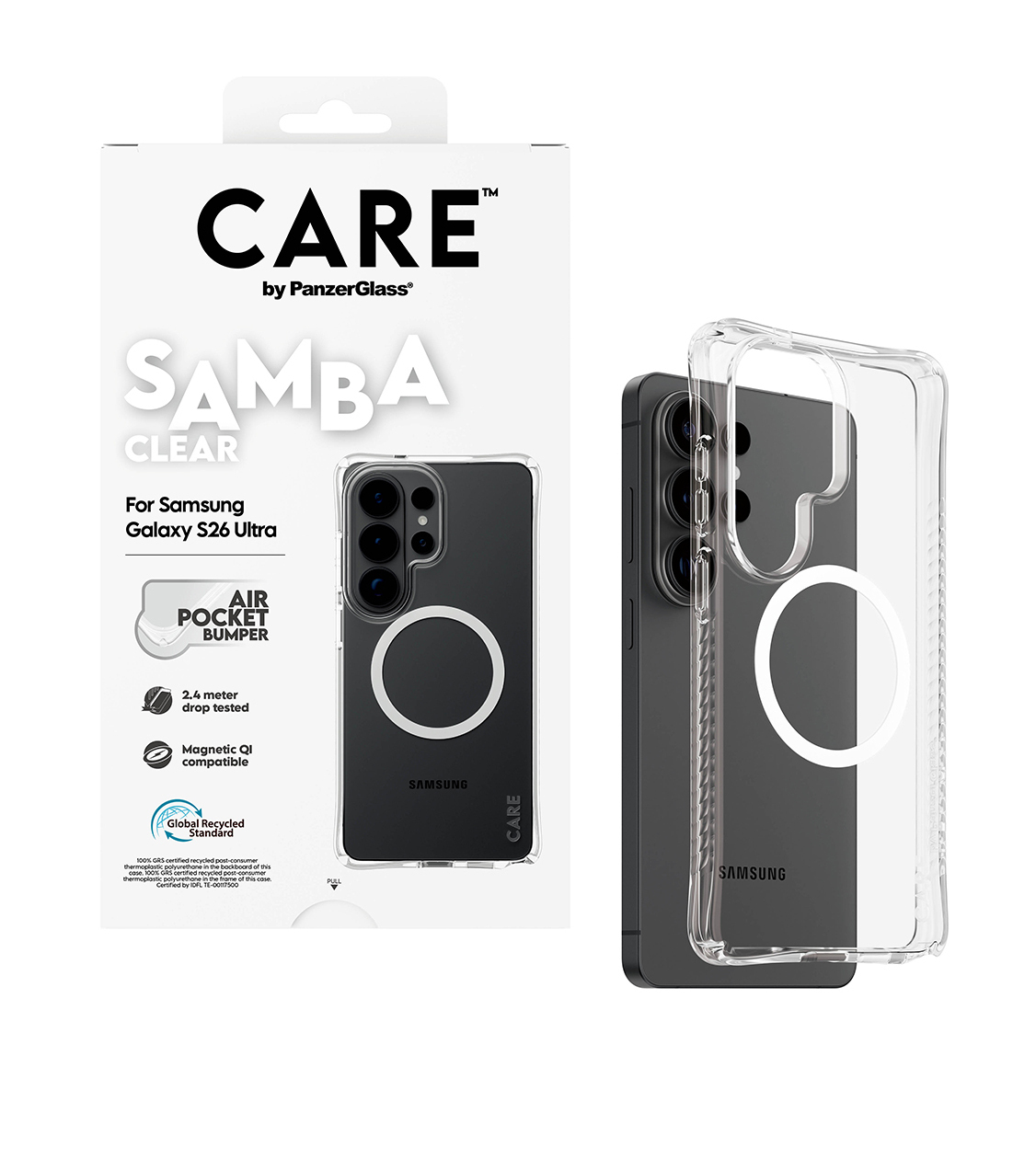 PanzerGlass CARE™ by PanzerGlass® Samba Case Transparent w. White Qi Samsung Galaxy S26 Ultra – image 5