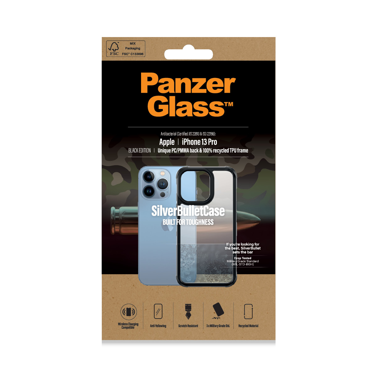PanzerGlass ® SilverBullet ClearCase iPhone 13 Pro | Black – image 2