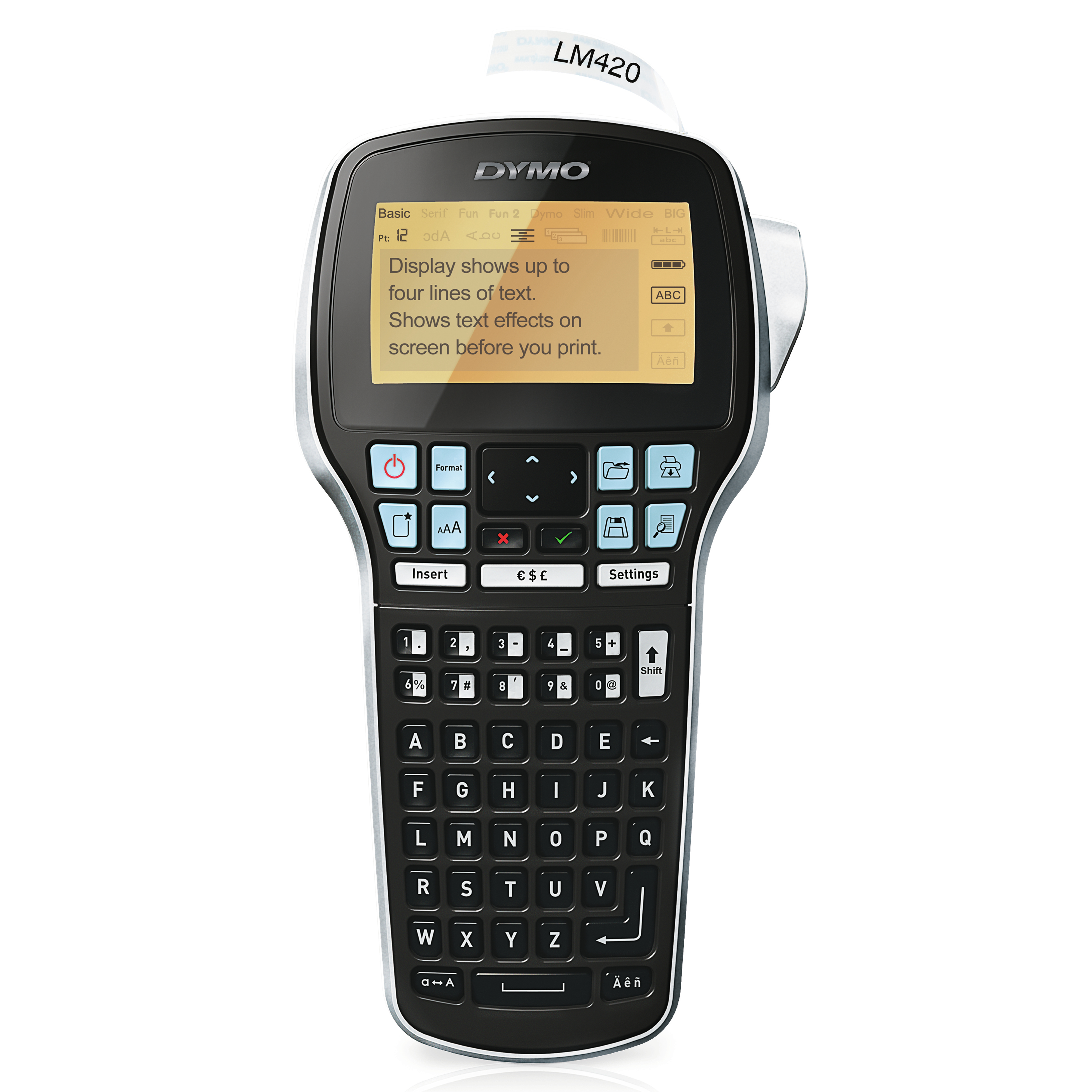 DYMO LabelManager 420P 6/9/12/19   mm D1-Bänder ABC UK/HK Etikettendrucker
