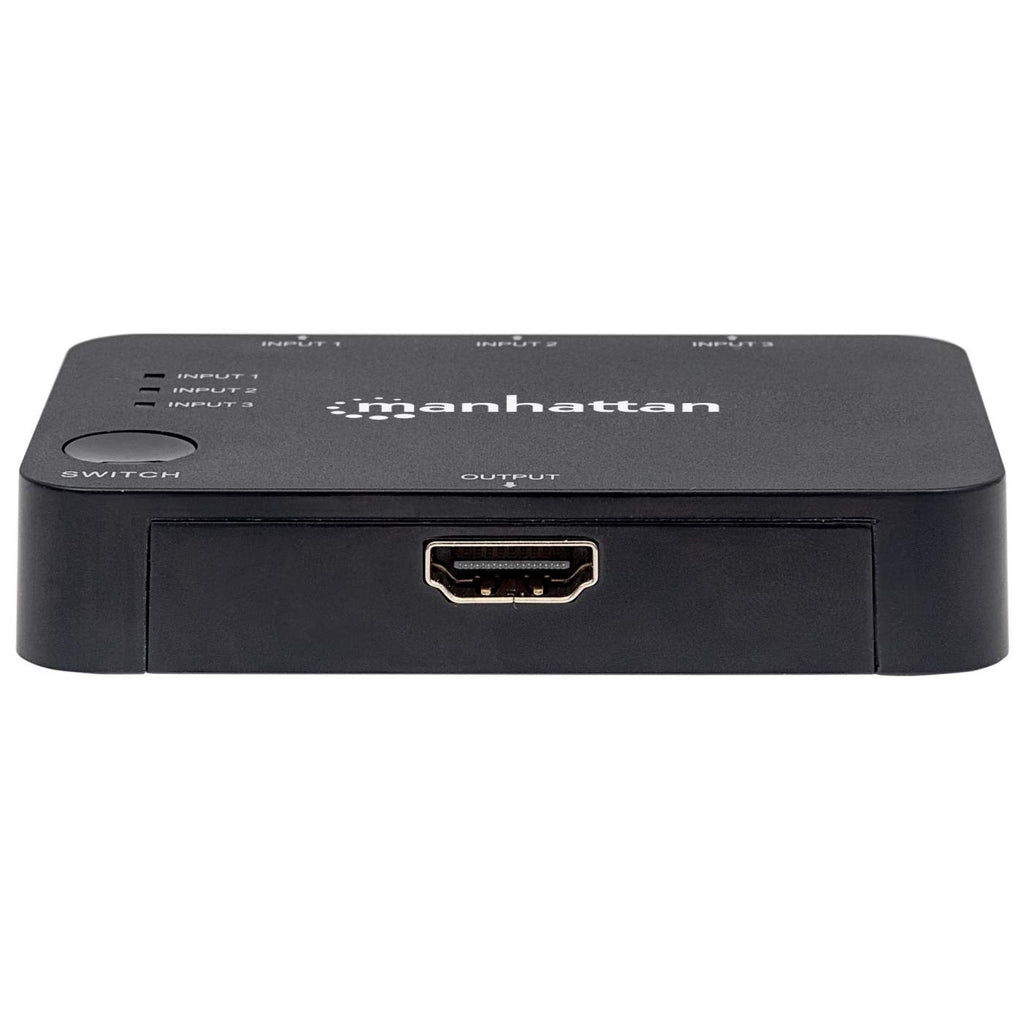 Manhattan HDMI Switch 3-Port , 4K@30Hz, Connects x3 HDMI sources to x1 display, Automatic and Manual Switching (via button), USB-A Powered (cable included, 0.7m – image 6