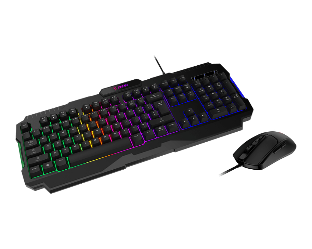 Kit Gamer MSI FORGE GK100 COMBO US - Teclado - Mouse - RGB - Alámbrico - Inglés - FORGE GK100 COMBO US Kit Gamer MSI FORGE GK100 COMBO US - Teclado - Mouse - RGB - Alámbrico - Inglés - FORGE GK100 COMBO US