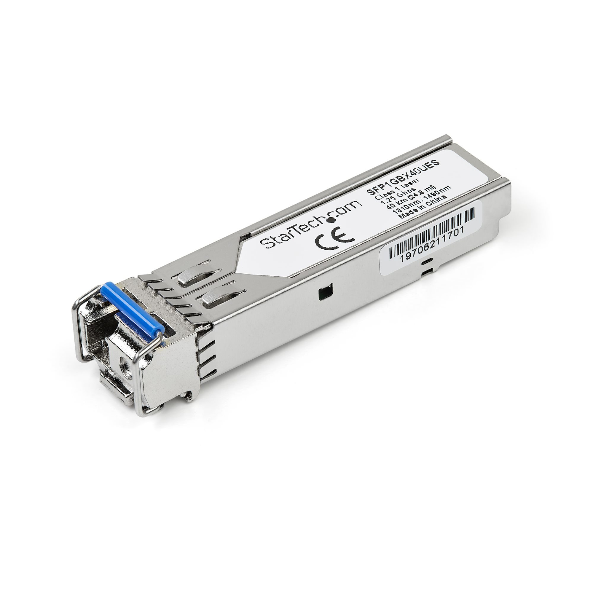 StarTech.com Dell EMC SFP-1G-BX40-U Compatible SFP Module, 1000BASE-BX-U, 1 Gigabit Ethernet Bi-Directional (BiDi) Fiber Single Strand SFP, LC 40km, Mini GBIC Transceiver Module, Upstream - Lifetime Warranty (SFP1GBX40UES) - SFP (mini-GBIC) transceiver module (equivalent to: Dell EMC SFP-1G-BX40-U) - 1GbE - 1000Base-BX40-U - LC single-mode - up to 40 km - 1310 (TX) / 1490 (RX) nm