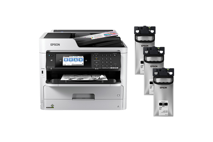 EPSON WORKFORCE WF-M5799 MONOCHROME SUPERTANK MFP AND TRAY LG BUNDLE 4-IN-1 WITH
