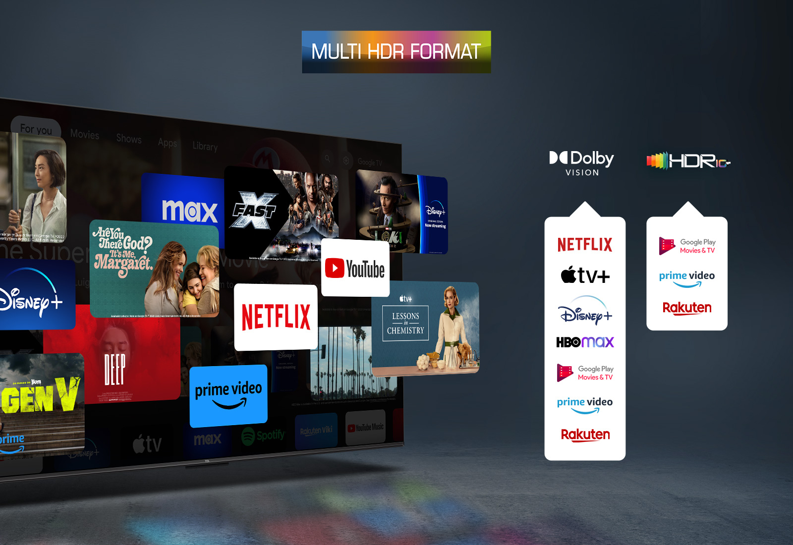 TV QLED Tcl 50C69B 126 cm 4K UHD 2024 Aluminium brossé — photo 6