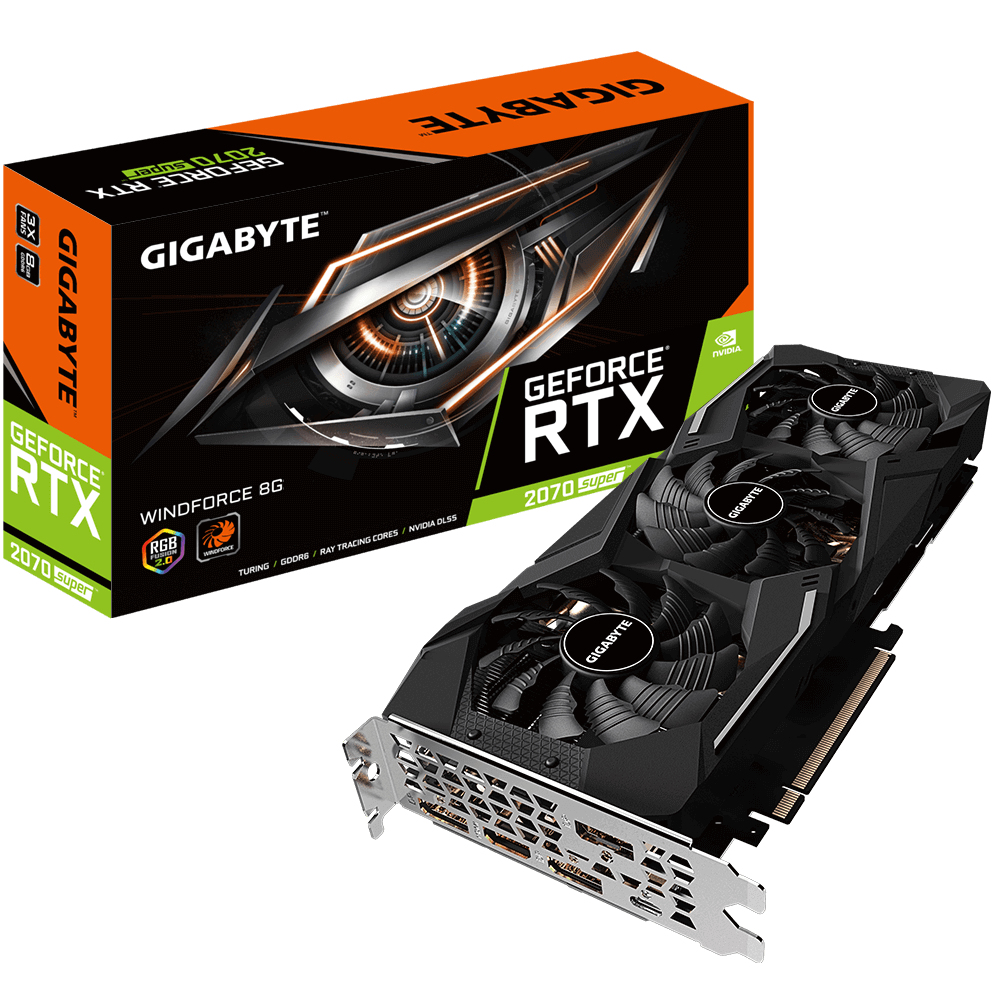 GIGABYTE GV-N207SWF3-8GC graphics card NVIDIA GeForce RTX 2070 SUPER 8 GB GDDR6 image 1