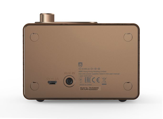 Philips TAVS300 Mono portable speaker Brass, Wood 4 W image 4