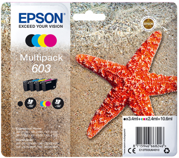 Epson 603 ink cartridge 4 pc(s) Original High (XL) Yield Black, Cyan, Magenta, Yellow