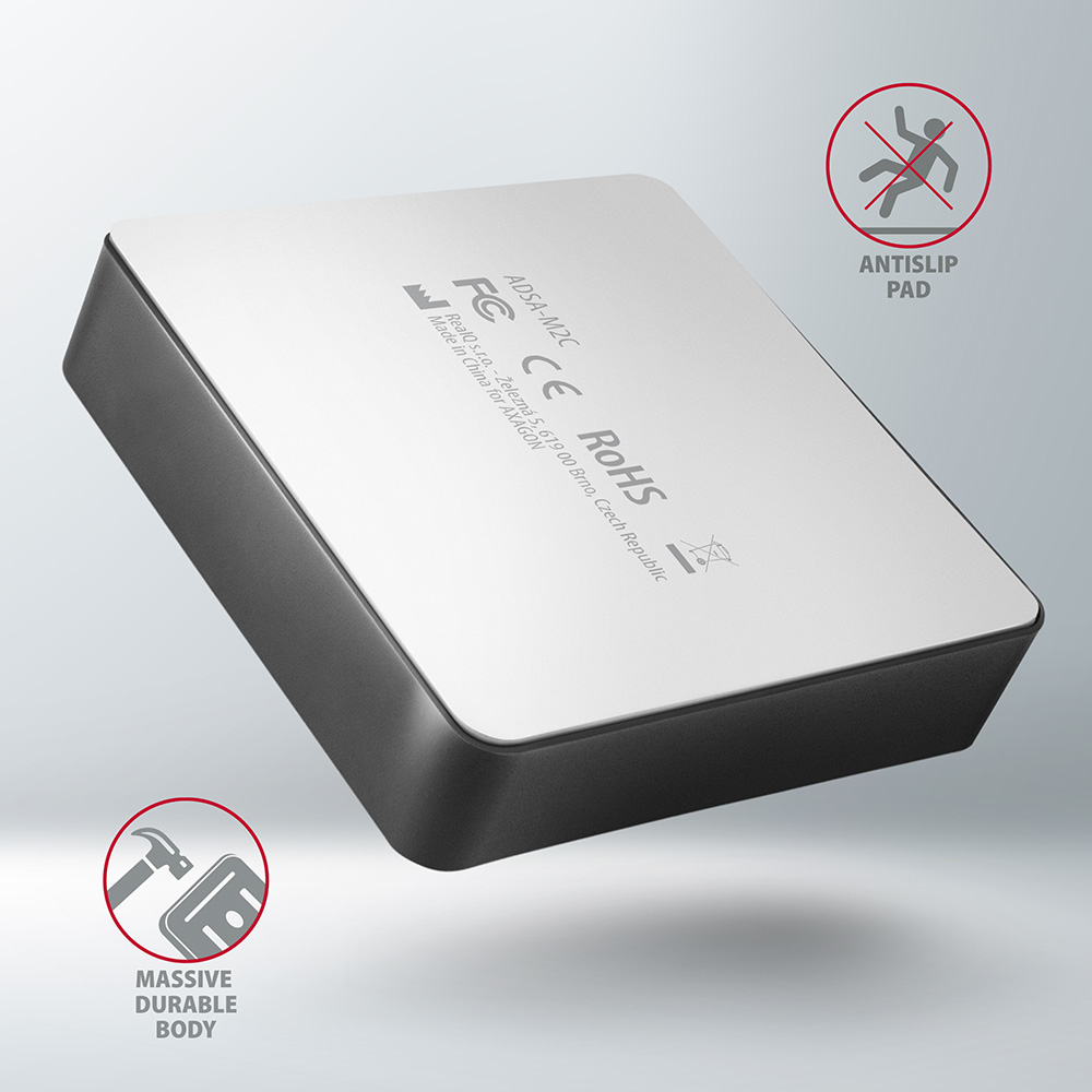 Axagon ADSA-M2C SuperSpeed USB-C 10Gbps dual M.2 NVMe dock – image 7