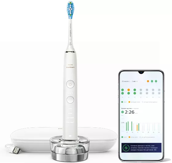 Philips DiamondClean 9000 HX9911/63 Sonic electric toothbrush with accessories - White – image 3