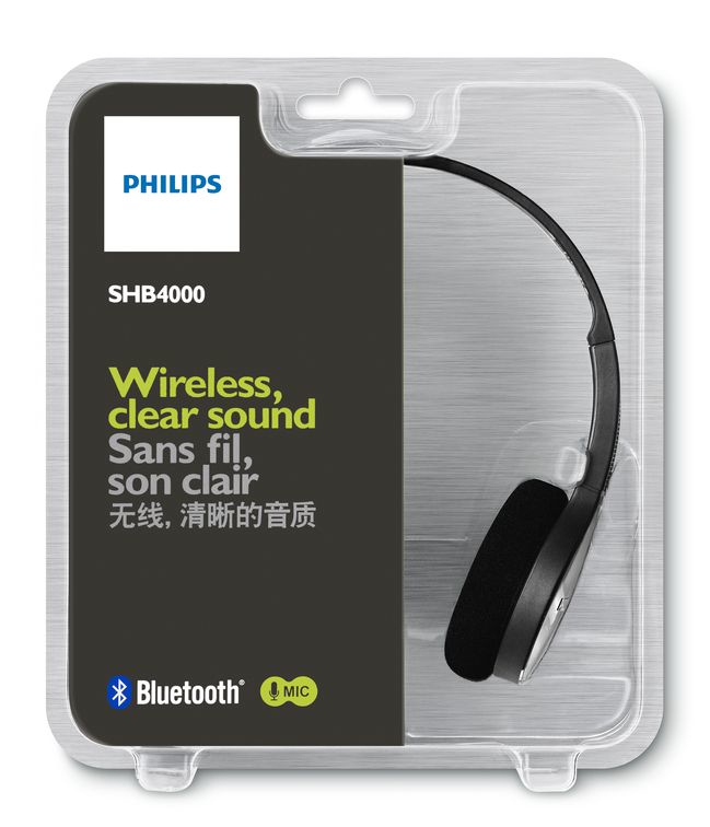 Philips SHB4000/28 headphones/headset Wireless Head-band Bluetooth Black – image 2