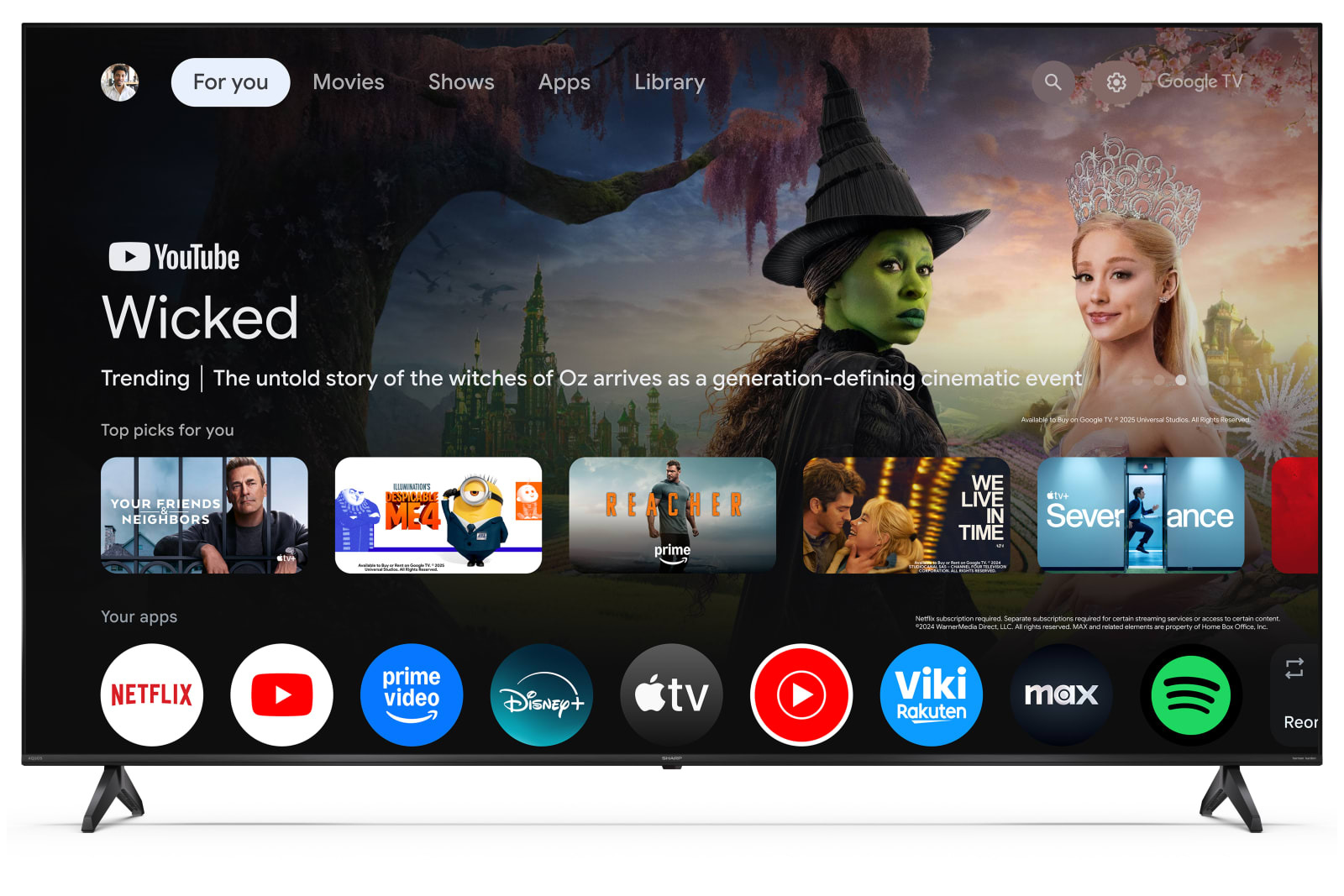 Sharp 85HP5465E TV 2.16 m (85") 4K Ultra HD Smart TV Wi-Fi Black – image 4