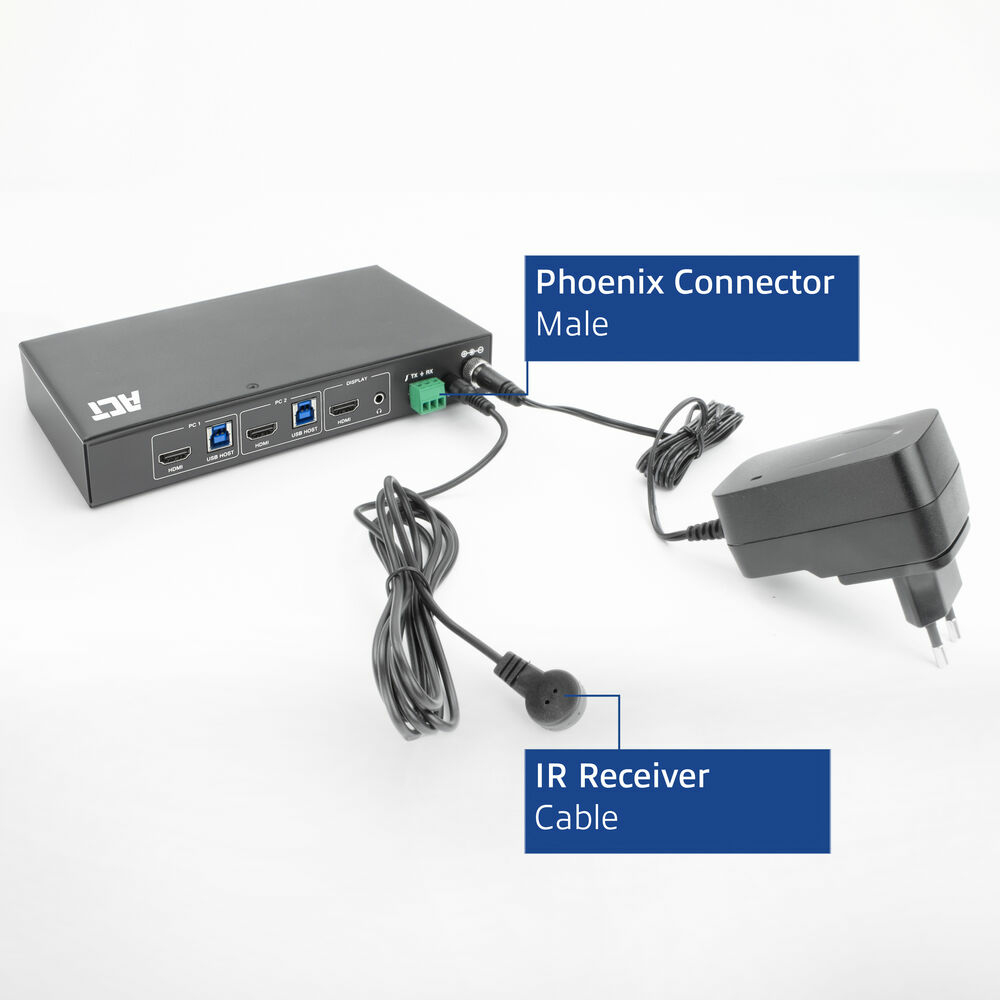 ACT 2-Port HDMI 4K@60Hz KVM switch, USB 3.2 Gen1 (USB 3.0) – image 8