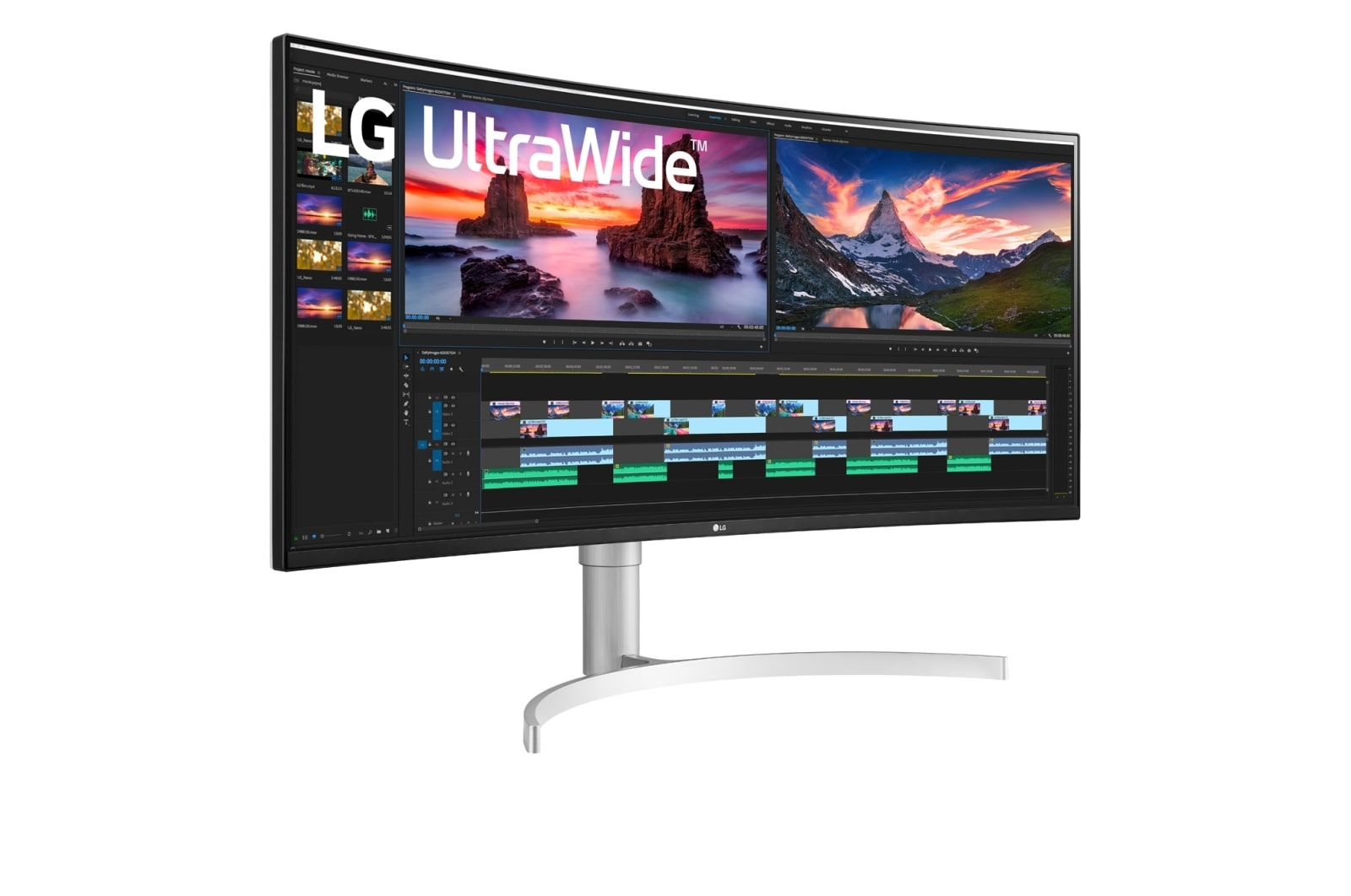 LG 38WN95CP-W computer monitor 96.5 cm (38″) 3840 x 1600 pixels Quad HD+ QLED White image 3