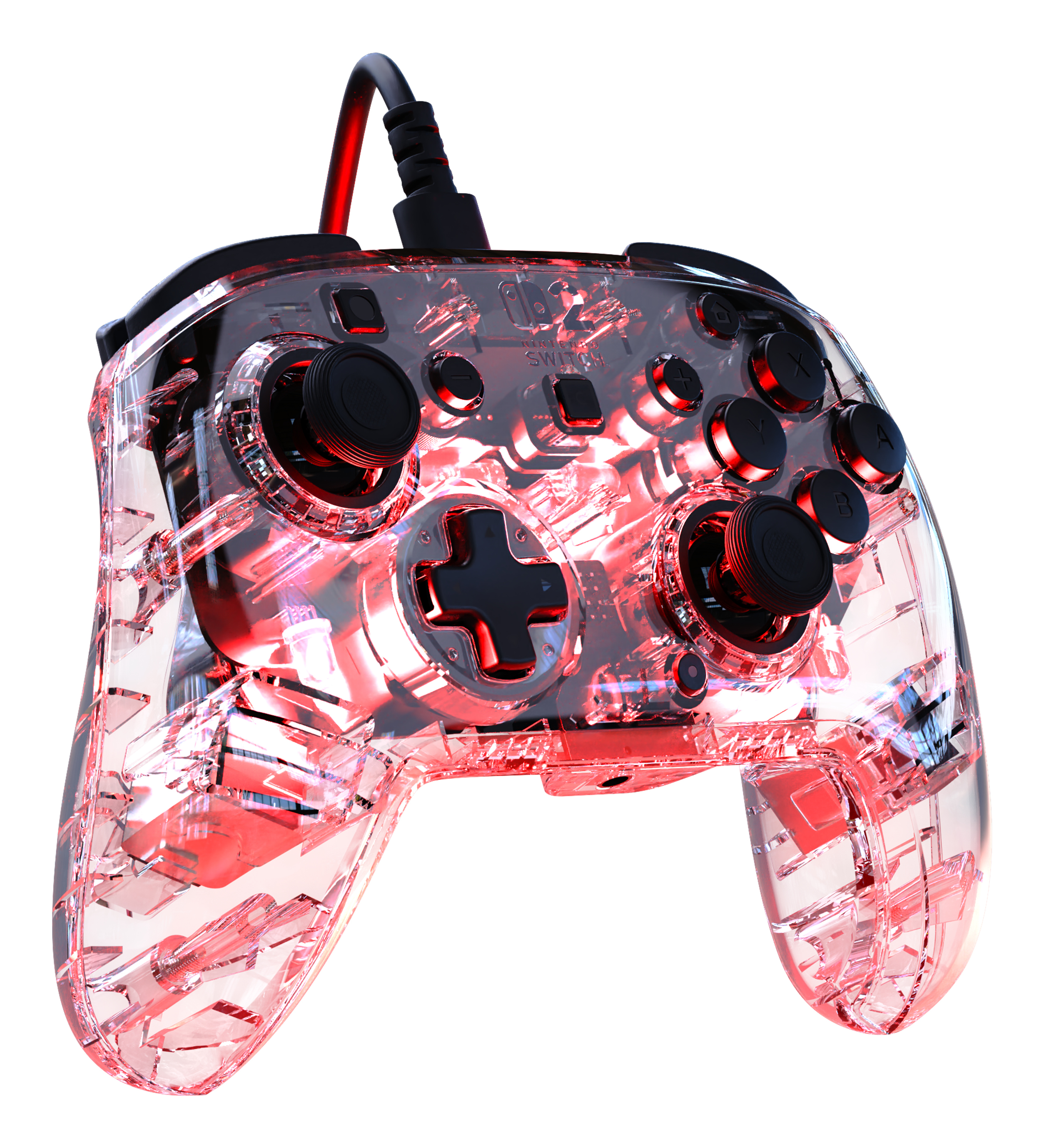 Turtle Beach Afterglow Transparente Manette de gaming RGB filaire Sous licence officielle pour Nintendo Switch 2