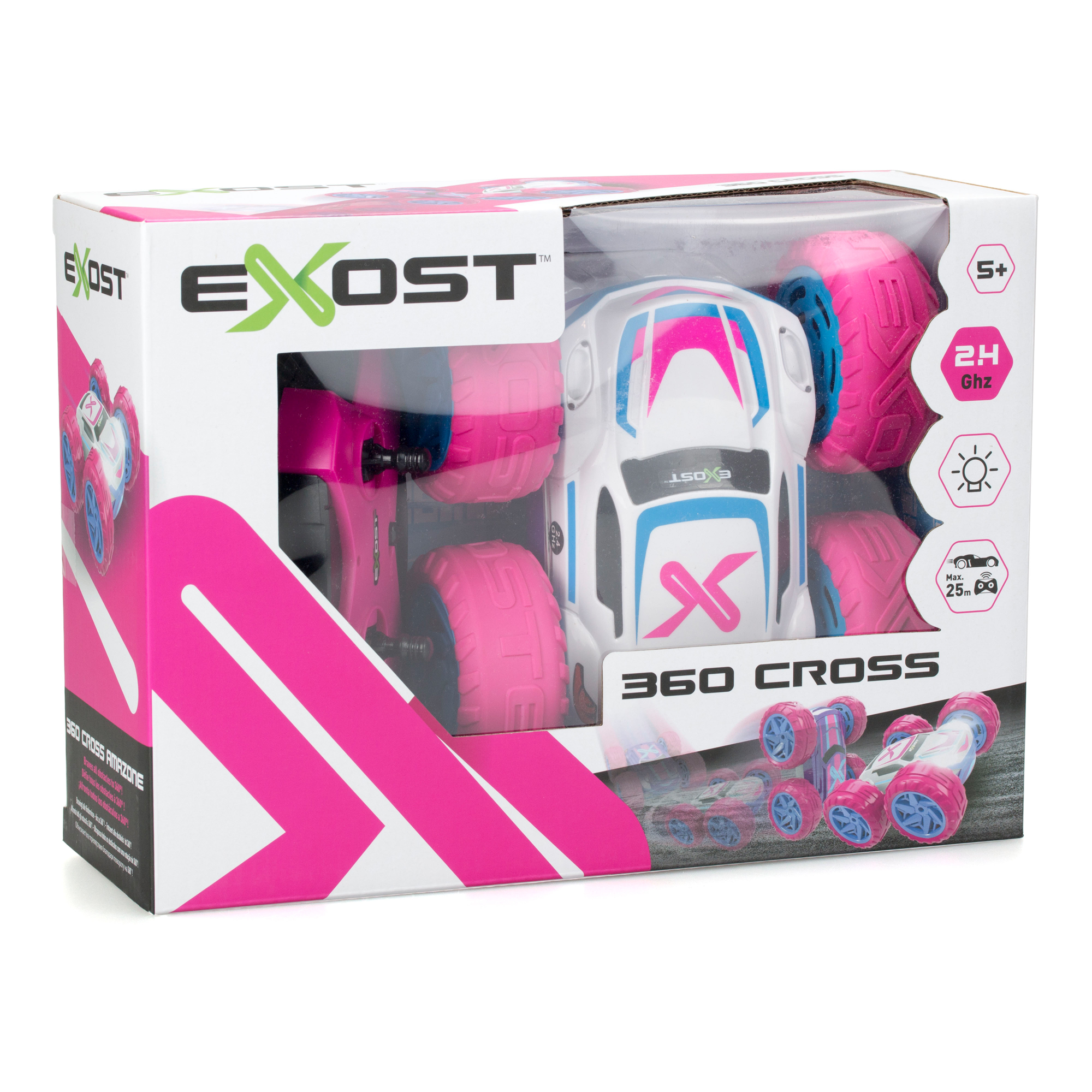 Resim Exost 20260 Kumandalı Araba, 1:18 Ölçek, 2.4 GHz, 25 m Menzil, Camgöbeği/Pembe/Beyaz