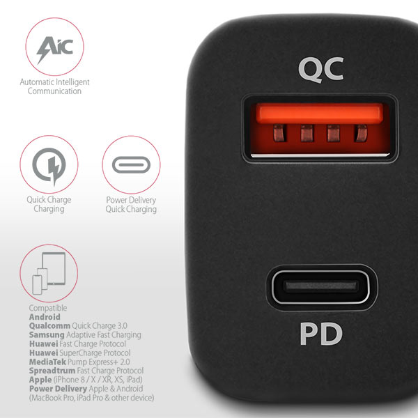 Axagon PWC-PDQ mobile device charger Smartphone, Tablet Black Cigar lighter Fast charging Auto – image 6