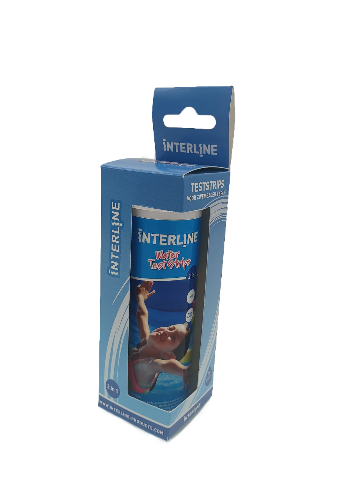 صورة شرائط اختبار Interline، الكلور ودرجة الحموضة، 25 قطعة
