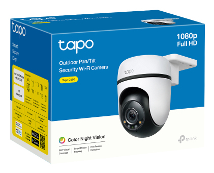 TP-Link Tapo C500, Cámara de Seguridad Wi-Fi para Exteriores, 360° FHD 1080P con Visión Nocturna, Audio Bidireccional. C