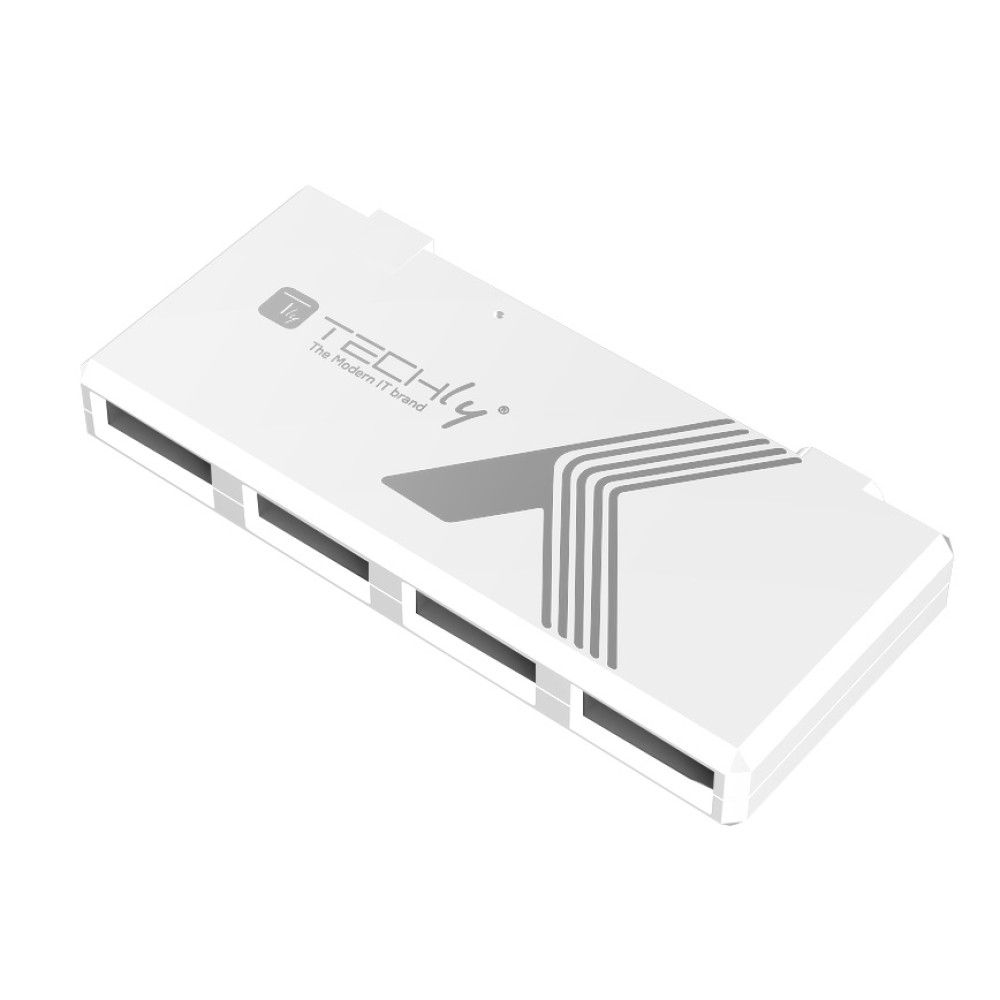 Techly Mini Hi Speed USB Hub 4 Ports White IUSB2-HUB4-WHTY – image 9