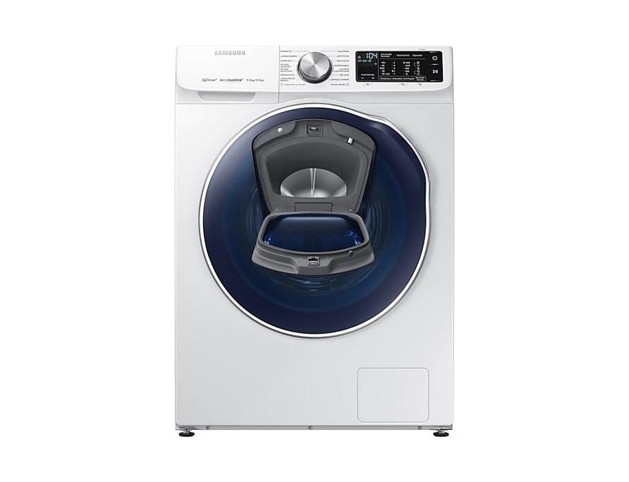 Samsung WD90N645OOW/EC washer dryer Freestanding Front-load Blue, White – image 2