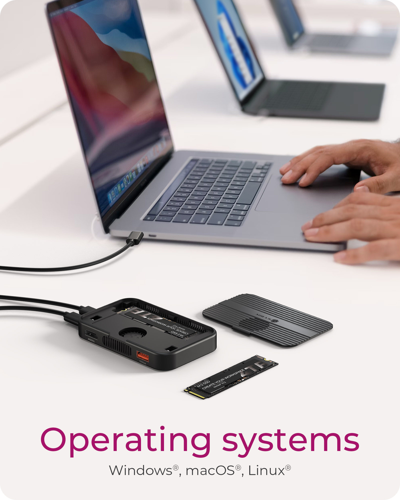 ICY BOX IB-DK4071M-CU31 USB 3.2 Gen 2 (3.1 Gen 1) Type-C Black – image 7