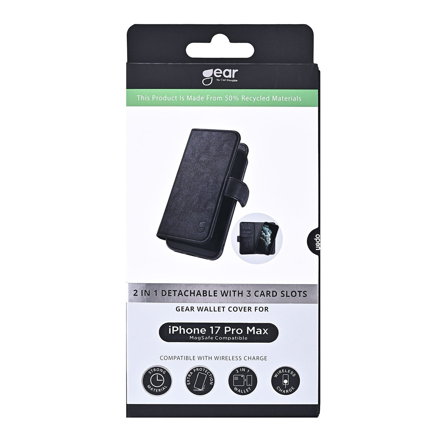 Gear Wallet Case 2-in-1 MagSerie Black - iPhone 17 Pro Max/18 Pro Max – image 2