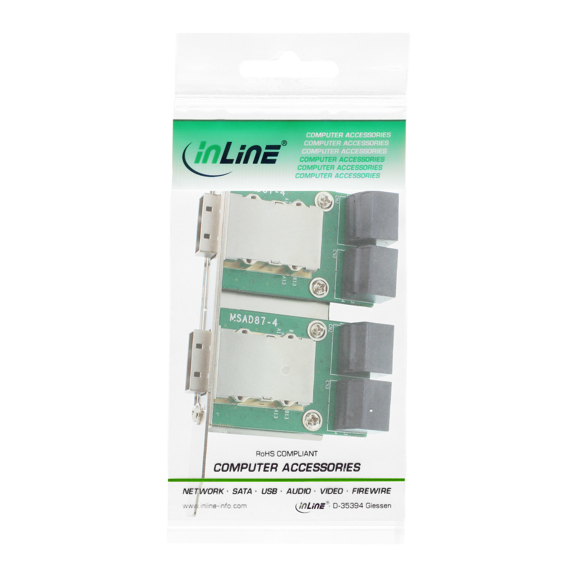 InLine Dual SAS Bracket PCI 2x ext. SFF-8088 / int. 8x SATA – image 3