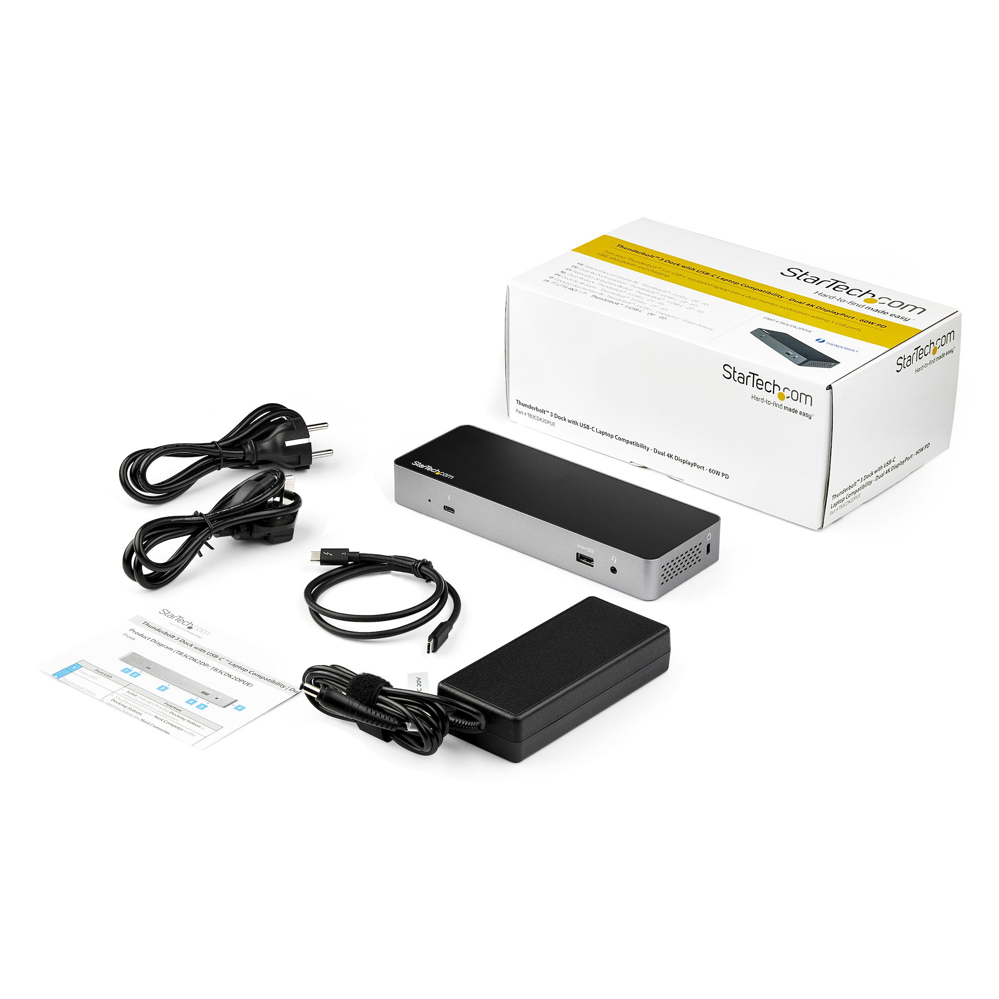 StarTech.com Thunderbolt 3 Dock w/ USB-C Compatibility - Dual Monitor 4K60Hz DisplayPort Laptop Docking Station – image 6
