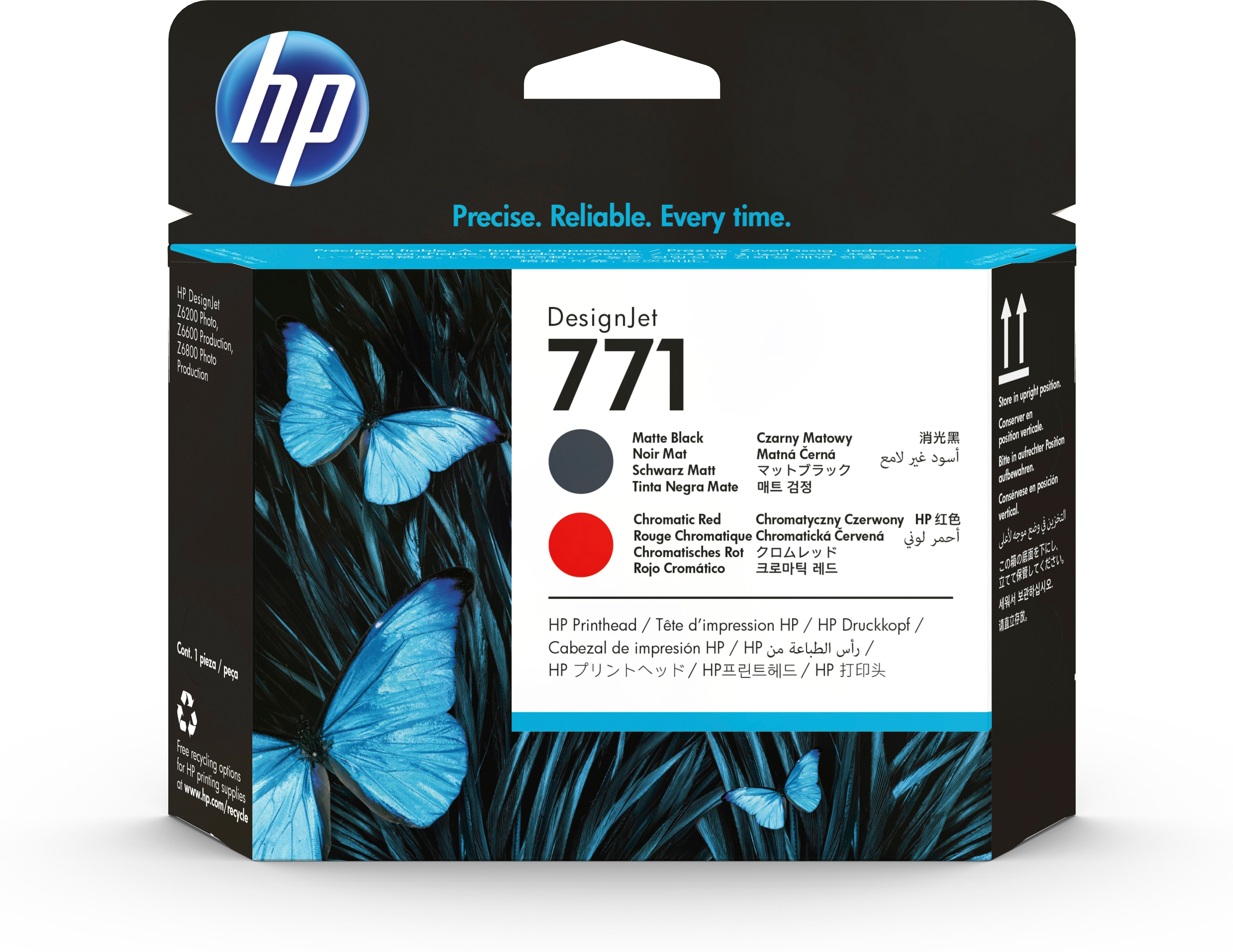 Cabezal de Impresión HP 771 - Negro Mate - Rojo Cromático - Original - (CE017A) - CE017A