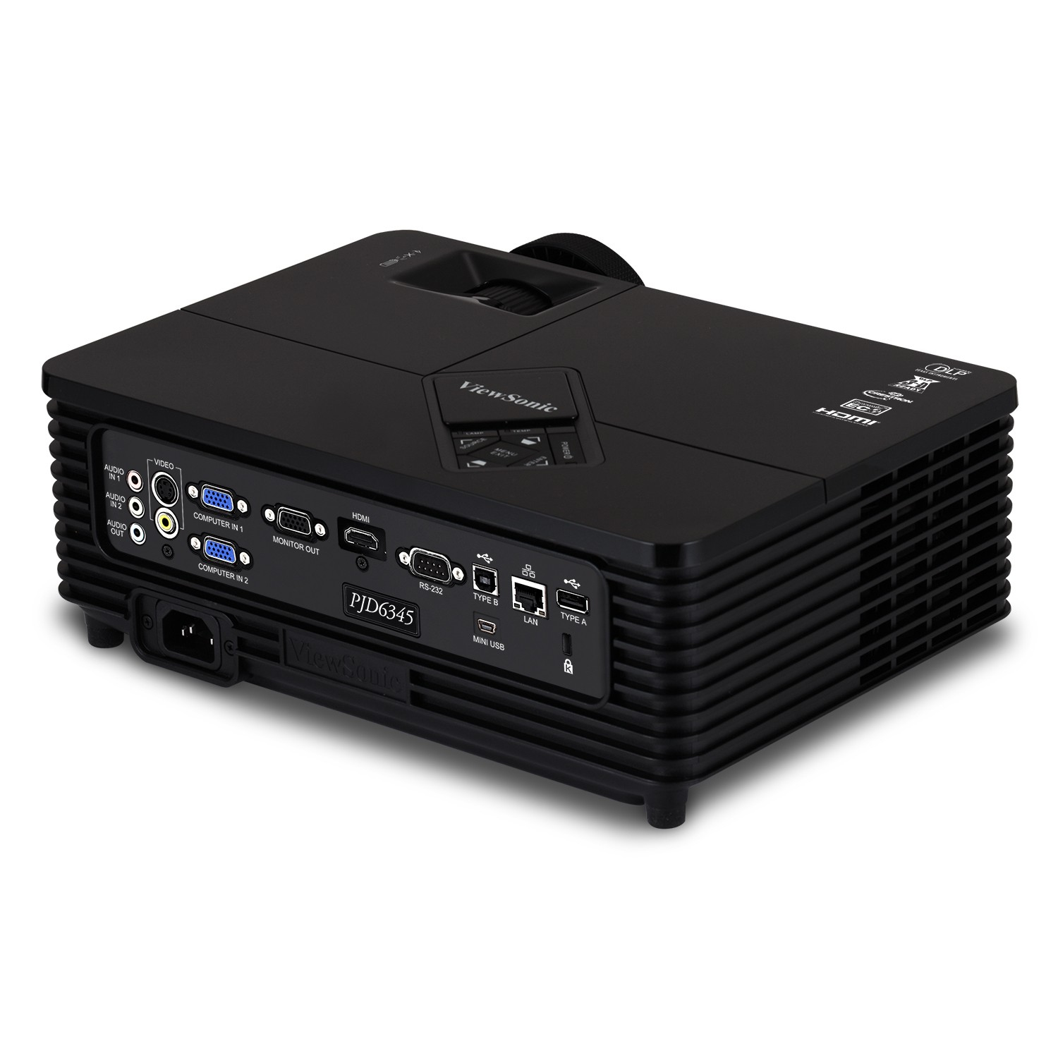 Viewsonic PJD6345 data projector Standard throw projector 3500 ANSI lumens DLP XGA (1024x768) Black – image 2