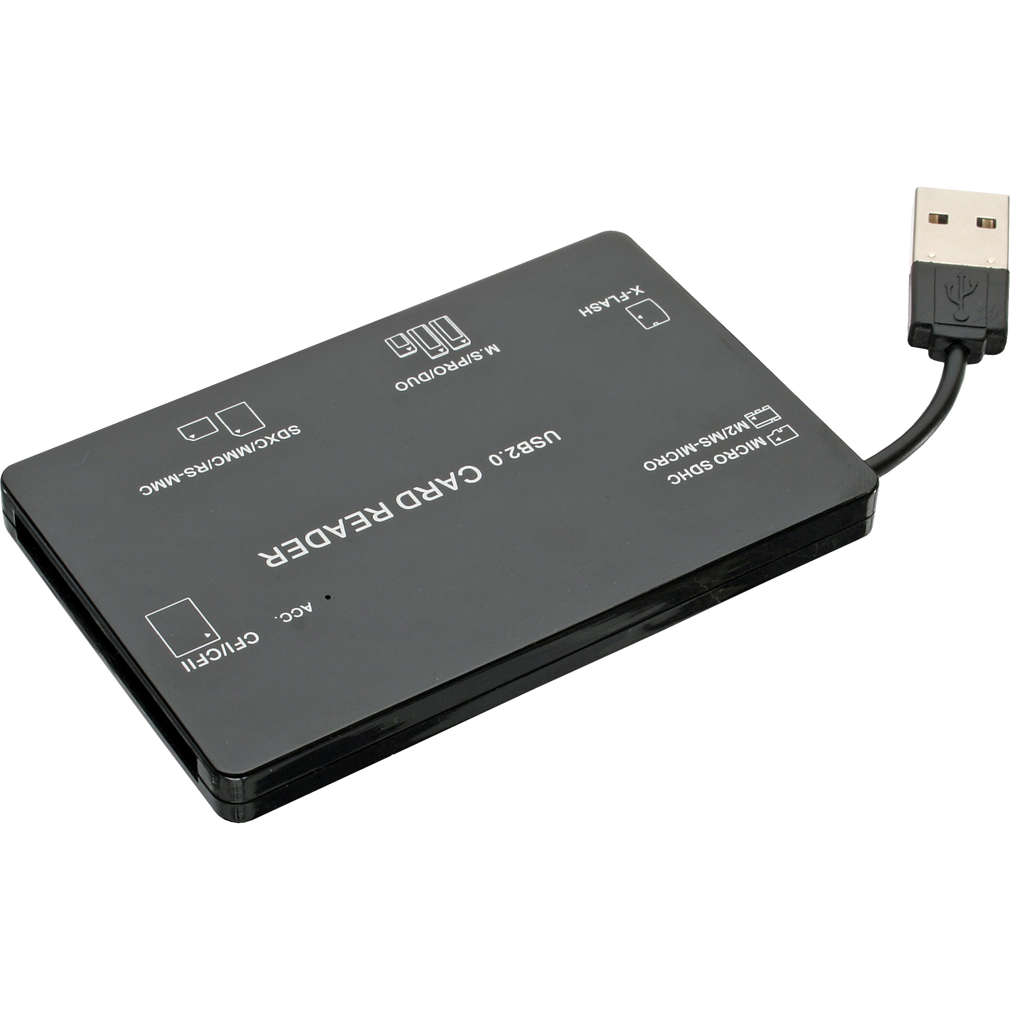 InLine Card Reader USB 2.0 all Cards in one device pocket version black – image 2