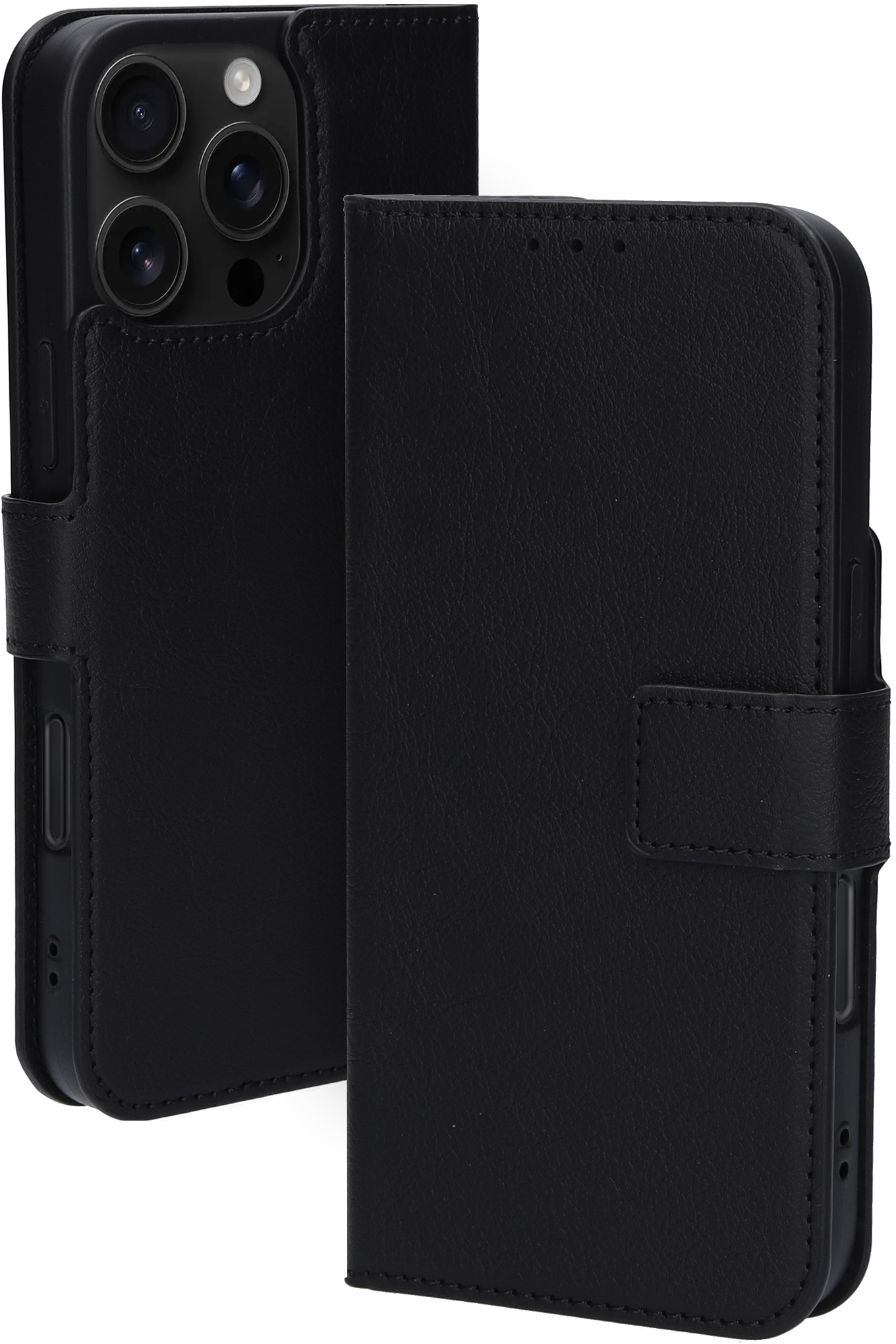 Mobiparts Classic Wallet Case Apple iPhone 16 Pro Max Black (MagSafe Compatible)