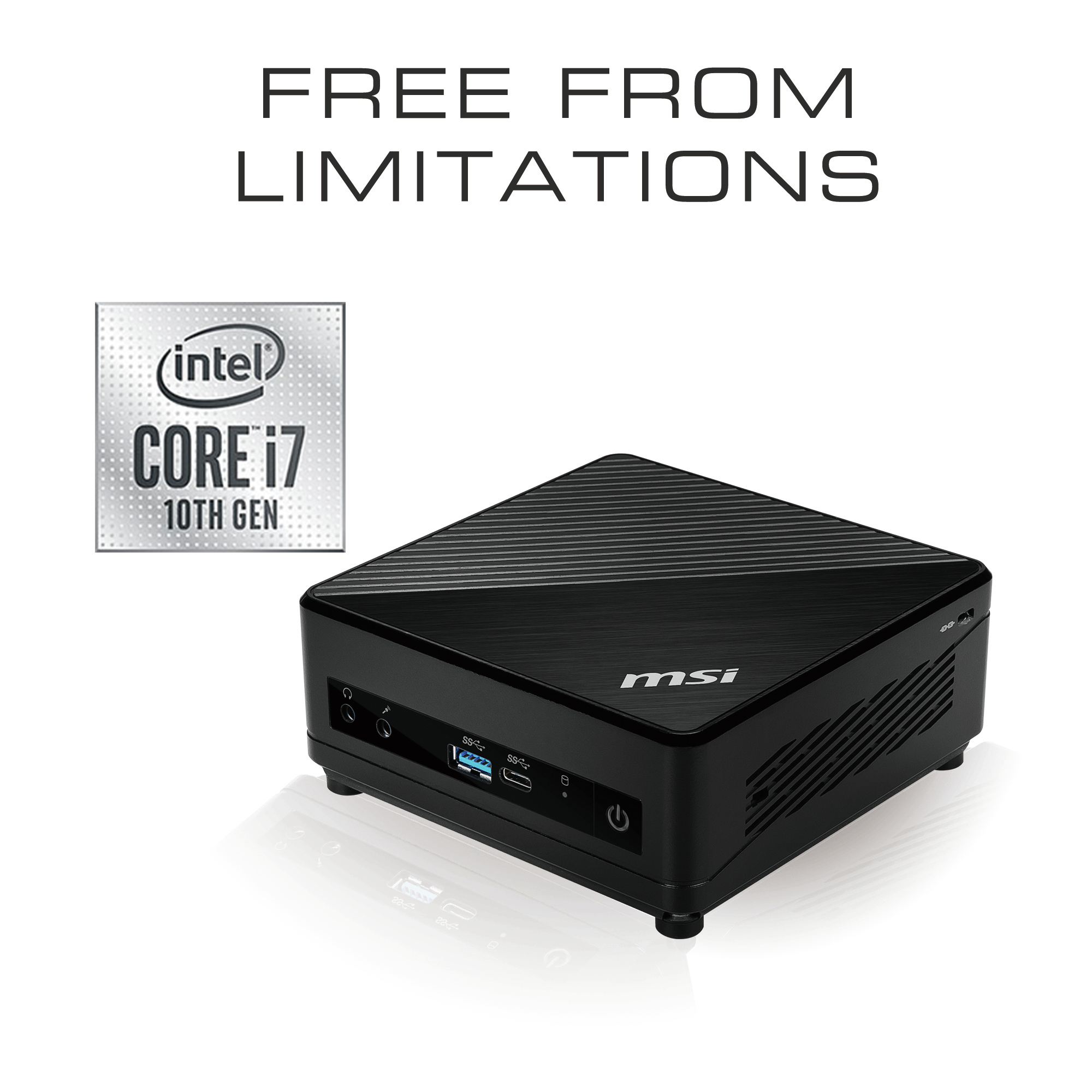 MSI Cubi 5 10M-007BEU Intel Core i7-10510U Barebone, Mini-PC, SFF, Type-C, USB 3.2 Gen2, HDMI, DisplayPort, 2.5”SSD/HDD, LAN, WiFi, BT, VESA image 8