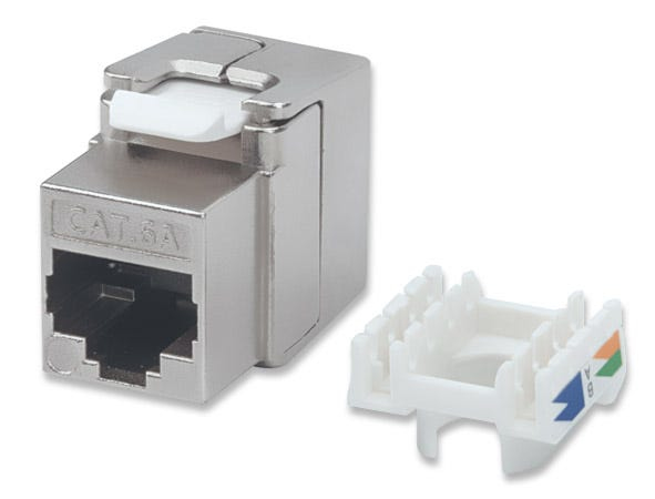 INTELLINET Cat6a-Modularbuchse FTP Keystone Jack werkzeuglos 19 Zubehör