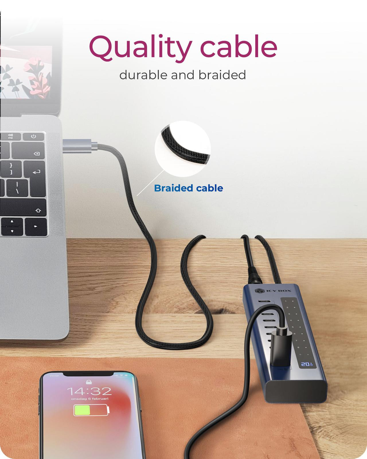 ICY BOX 10 ports USB Type-C Gen 2 Hub – image 6