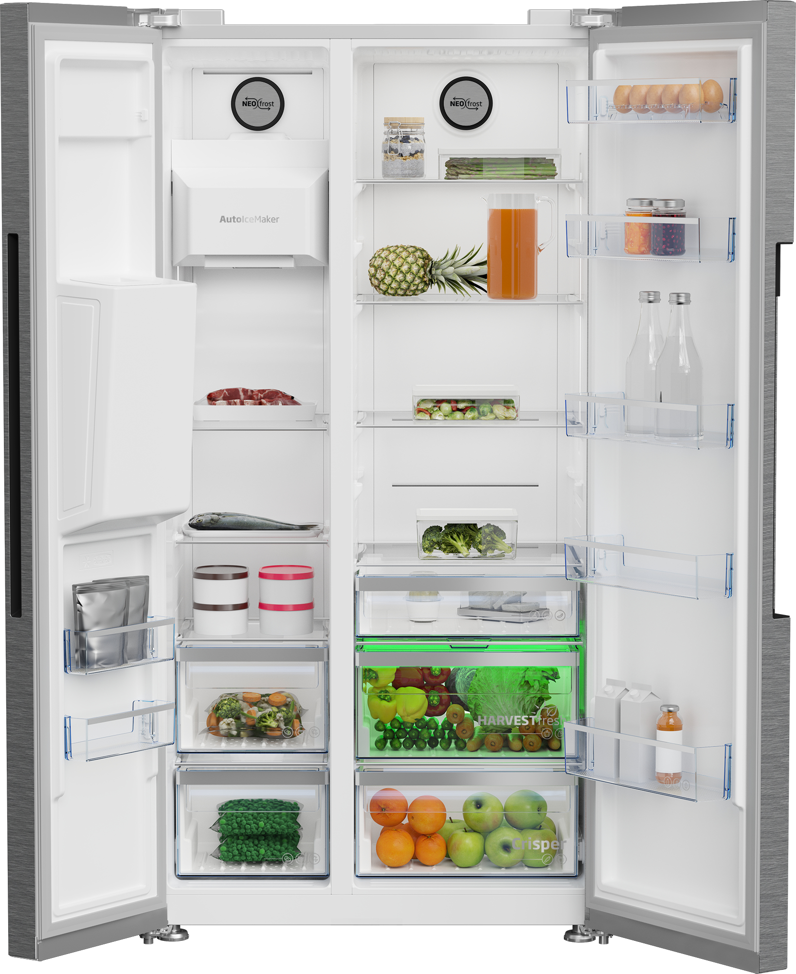 Beko GN166140ZXB side-by-side refrigerator Freestanding – image 3