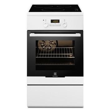 Electrolux EKI54502OW Freestanding cooker Electric Zone induction hob Black, White