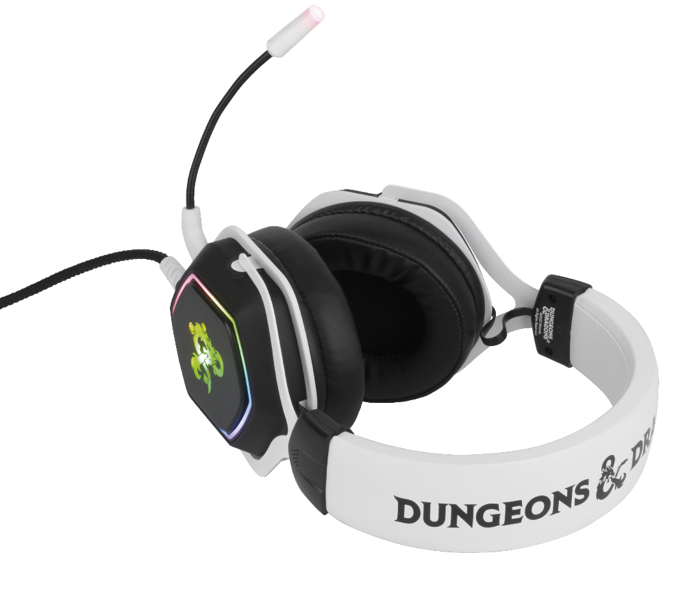Konix 82381120335 headphones/headset Wired Head-band Gaming USB Type-A Black, White – image 3