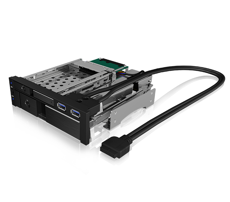 ICY BOX IB-174SSK-U 13.3 cm (5.25") Storage drive tray Black