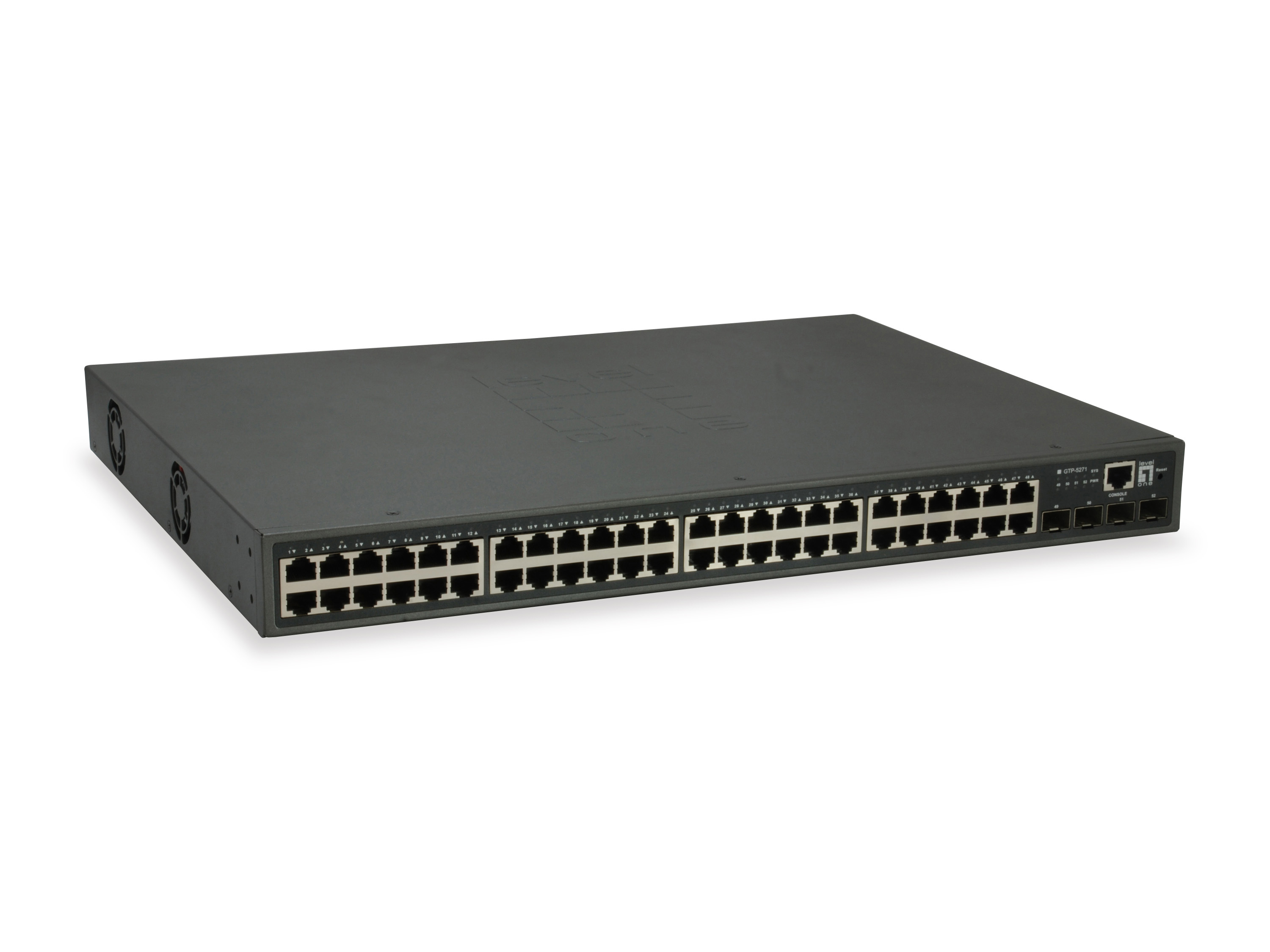 LevelOne GTP-5271 switch di rete Gestito L3 Gigabit Ethernet (10/100/1000) Supporto Power over Ethernet (PoE) Grigio