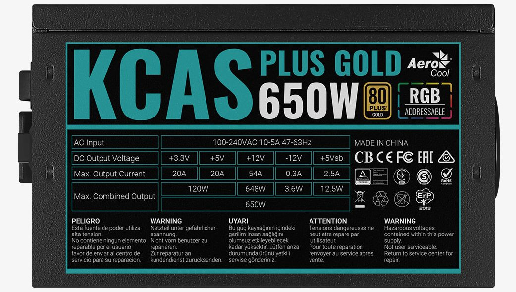 Aerocool KCAS PLUS GOLD 650W – image 8