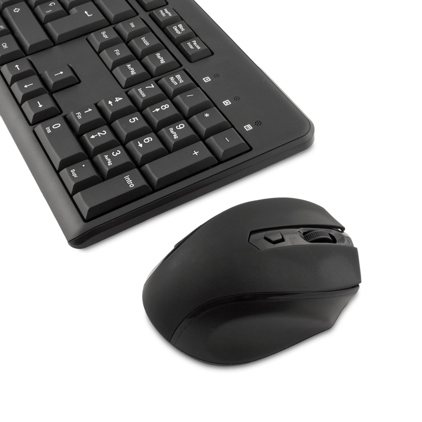 CoolBox COO-KTR-02W keyboard Mouse included Office RF Wireless QWERTY Spanish Black – image 3