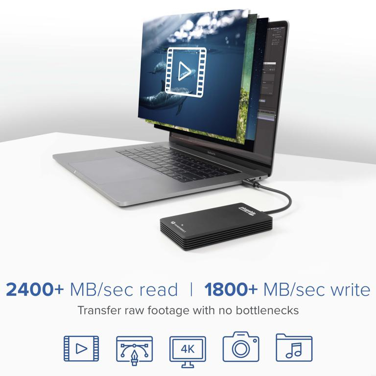 Plugable Technologies TBT3-NVME1TB external solid state drive Thunderbolt technology 1 TB Black image 3