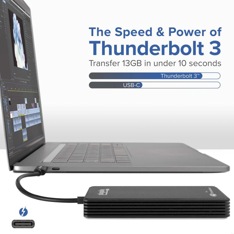 Plugable Technologies TBT3-NVME1TB external solid state drive Thunderbolt technology 1 TB Black image 2